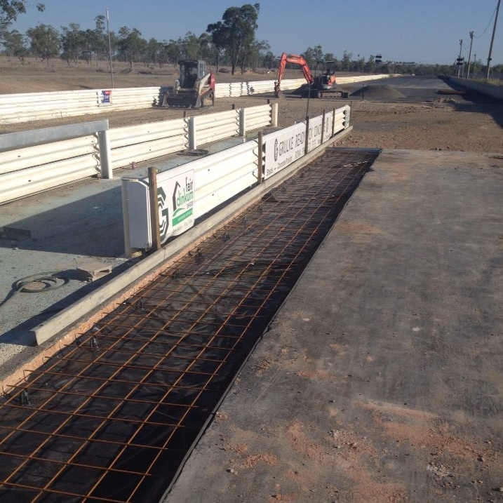 The guys have been hard at it at the track on the weekend getting ready for start line concrete. The guys have been hard at it at the track on the weekend getting ready for start line concrete.