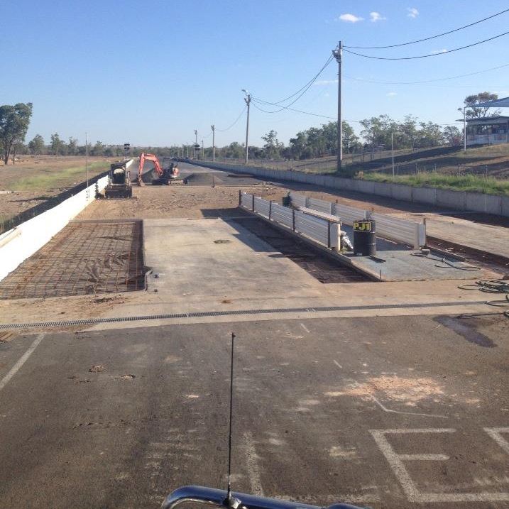 The guys have been hard at it at the track on the weekend getting ready for start line concrete. The guys have been hard at it at the track on the weekend getting ready for start line concrete.
