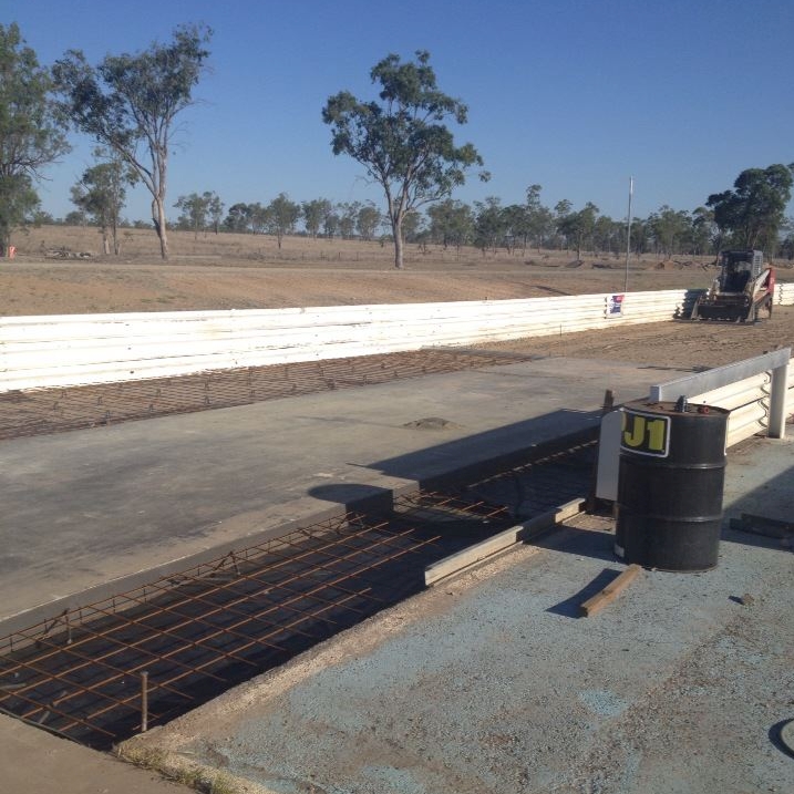The guys have been hard at it at the track on the weekend getting ready for start line concrete. The guys have been hard at it at the track on the weekend getting ready for start line concrete.