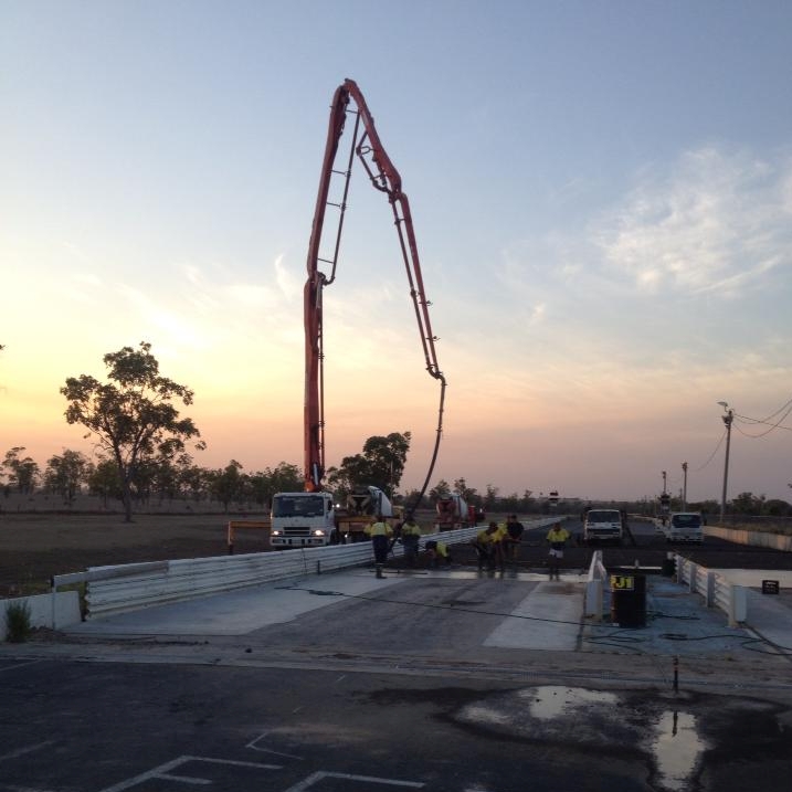 An early start for the big concrete pour. An early start for the big concrete pour.