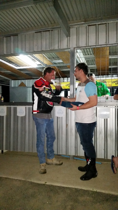 Modified Bike winner, Josh Moore, Roma. Modified Bike winner, Josh Moore, Roma.