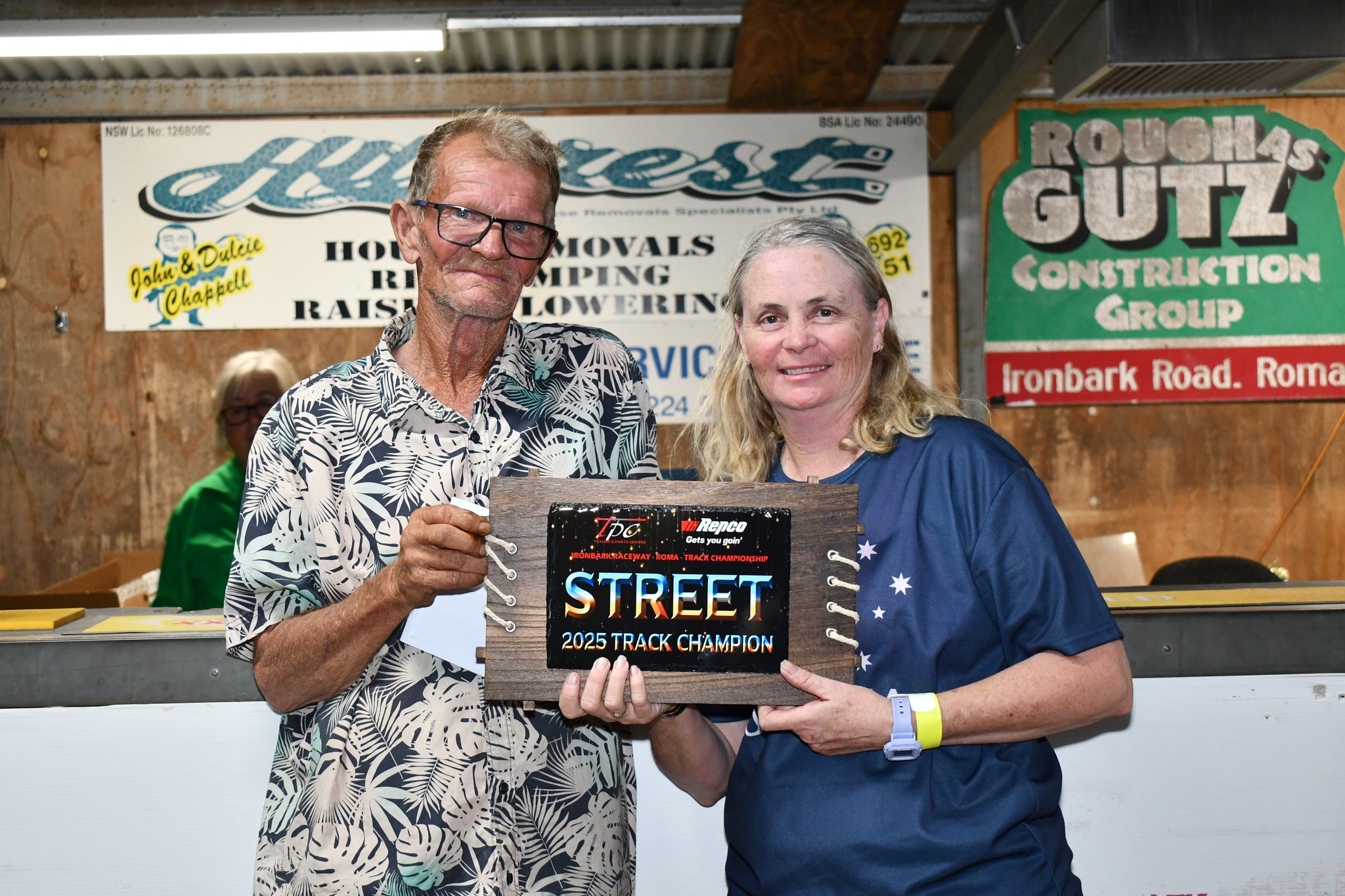 President Dave Sommerfield and 2025 Street champion, Michelle Roydhouse President Dave Sommerfield and 2025 Street champion, Michelle Roydhouse