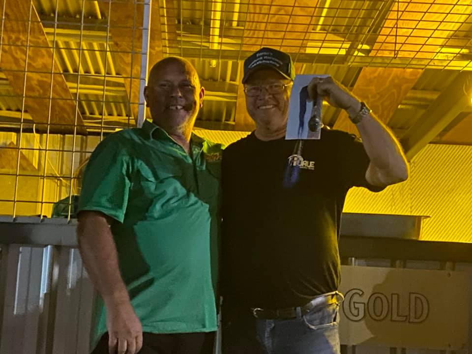 Justin Barrett, the Event Manager, made the presentation to Dennis Hurle for winning Fast Street Justin Barrett, the Event Manager, made the presentation to Dennis Hurle for winning Fast Street